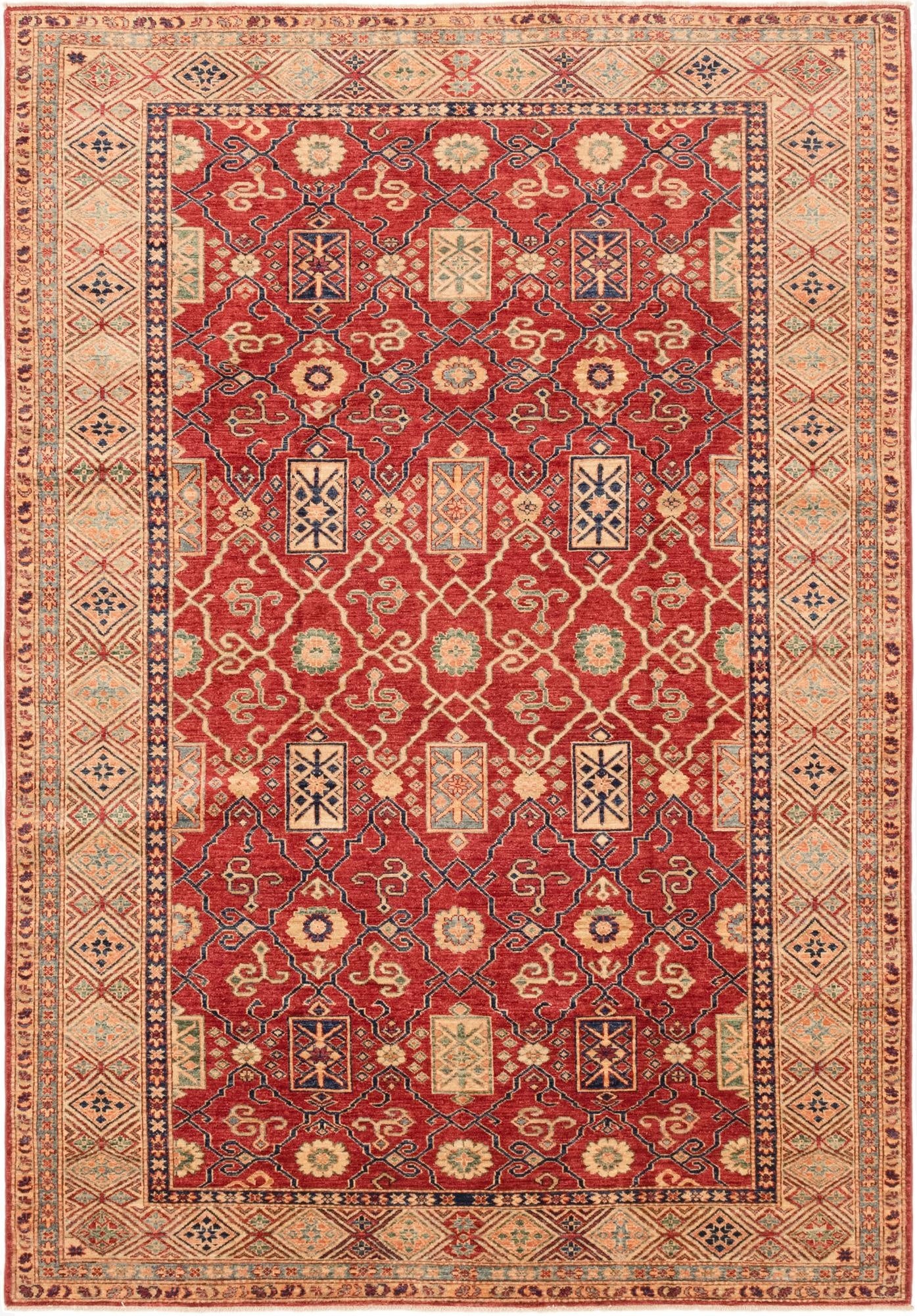 6' 6 x 9' 6  Hand Knotted Kazak Oriental Rug