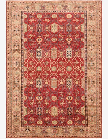 6' 6 x 9' 6 Hand Knotted Kazak Oriental Rug