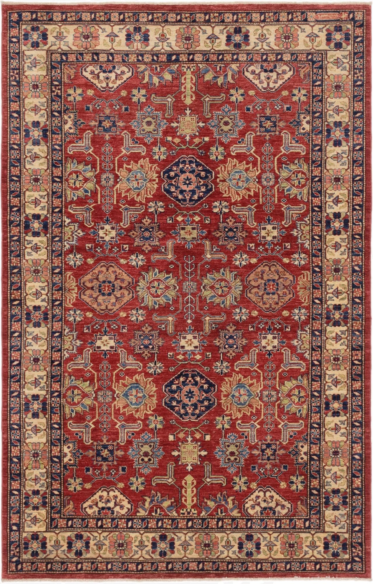 5' 10 x 9' 3  Hand Knotted Kazak Oriental Rug