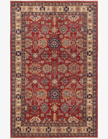 5' 10 x 9' 3 Hand Knotted Kazak Oriental Rug