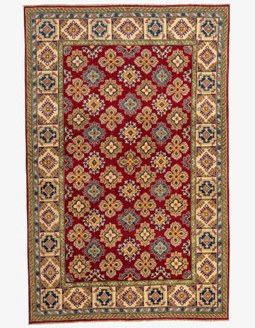5' 10 x 9' 2 Hand Knotted Kazak Rug