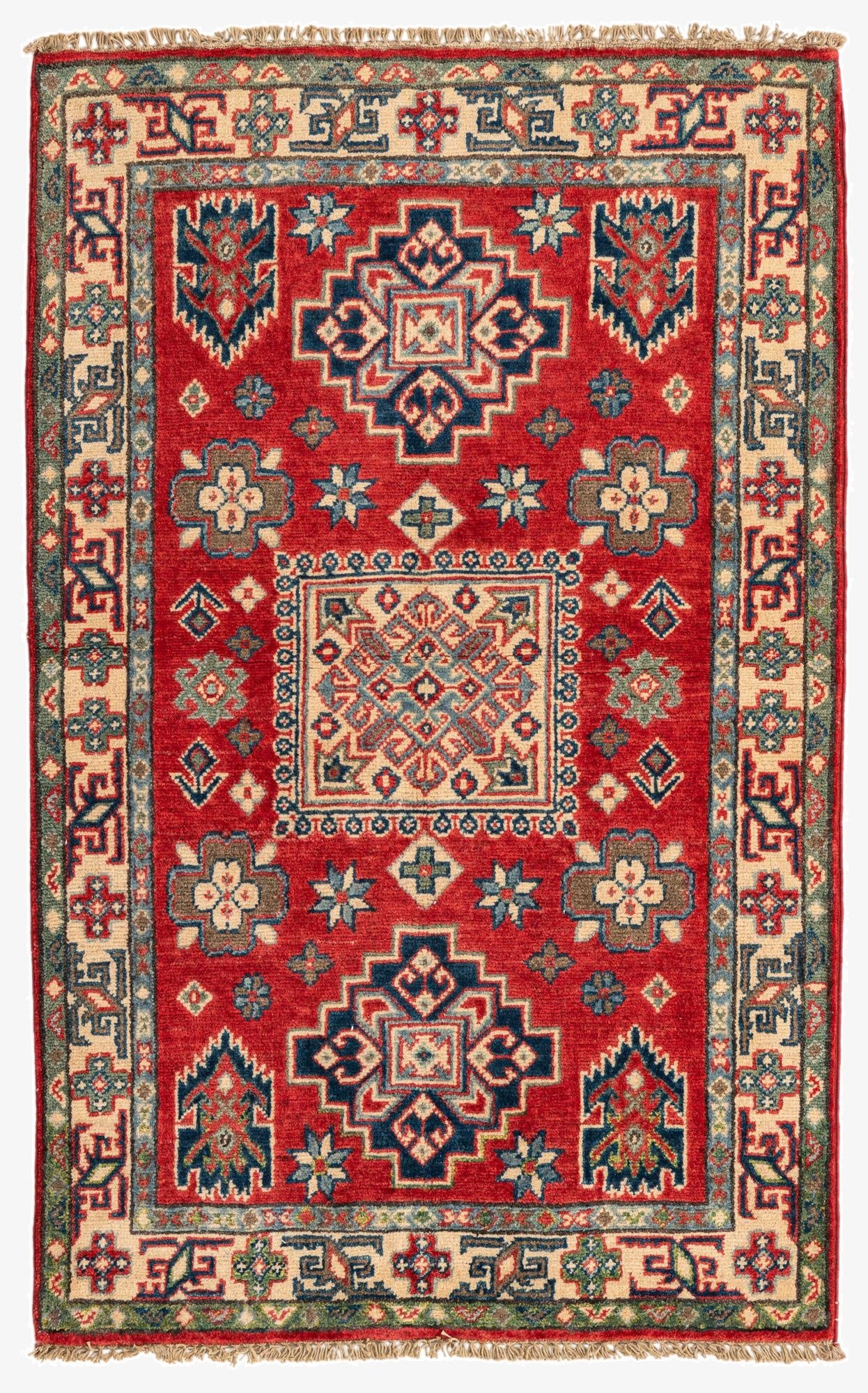 2' 9 x 4' 5  Hand Knotted Kazak Rug