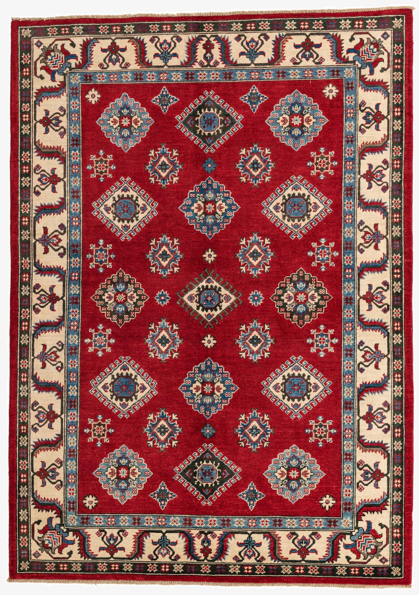 5' 8 x 8'  Hand Knotted Kazak Rug