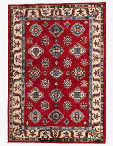 5' 8 x 8' Hand Knotted Kazak Rug