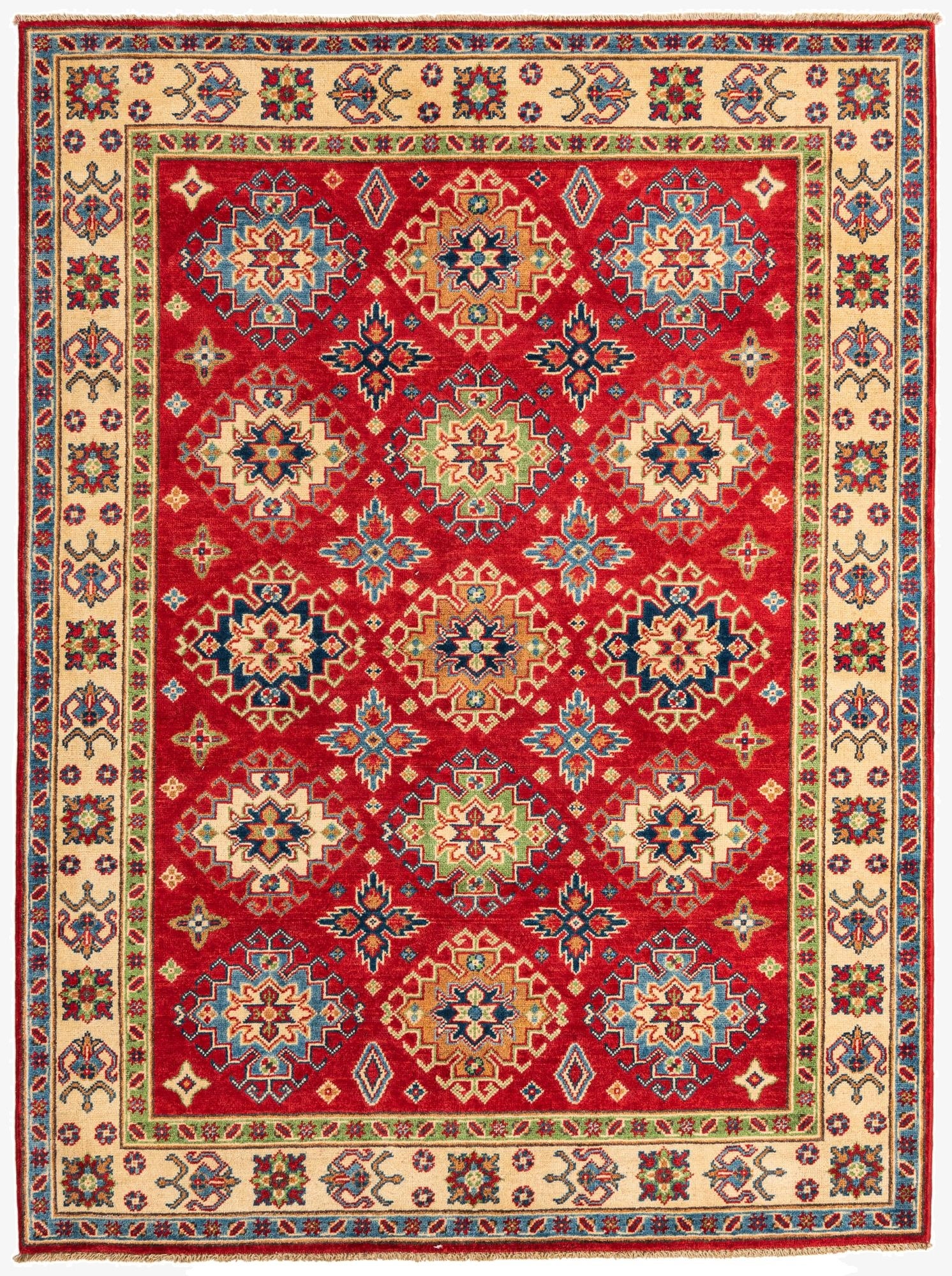 5' 1 x 6' 10  Hand Knotted Kazak Rug