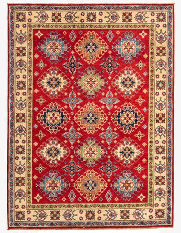 5' 1 x 6' 10 Hand Knotted Kazak Rug