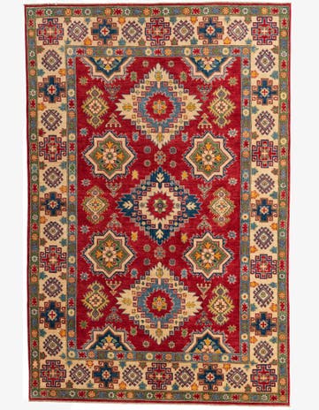 6' 6 x 9' 10 Hand Knotted Kazak Rug