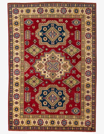 5' 8 x 8' 2 Hand Knotted Kazak Rug