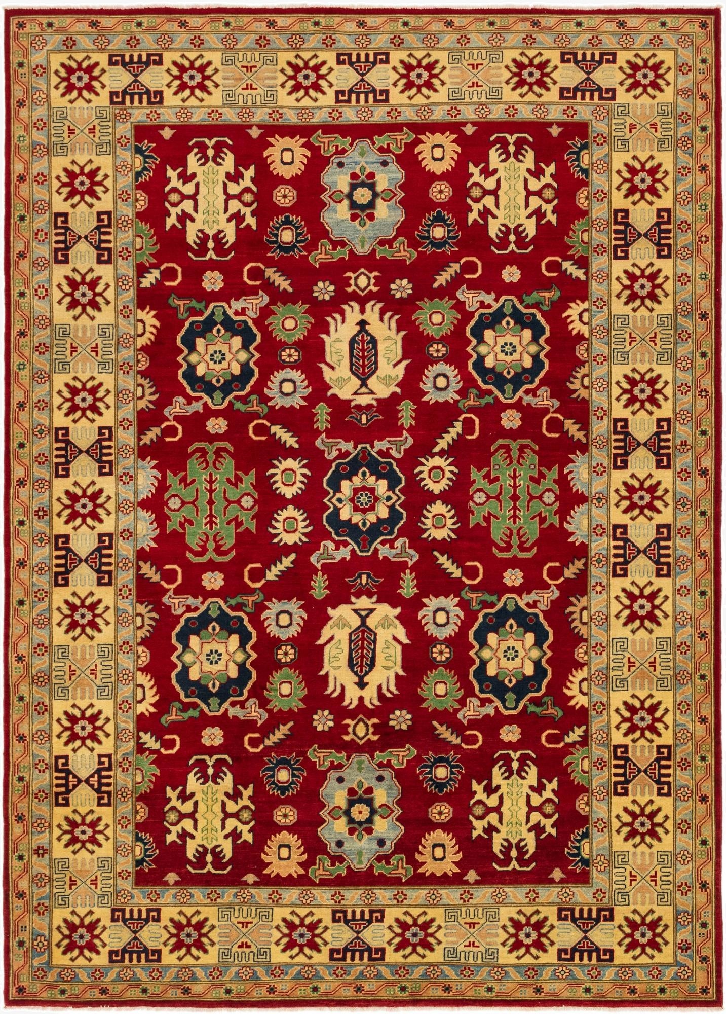 6' 10 x 9' 5  Hand Knotted Kazak Rug