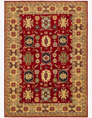 6' 10 x 9' 5 Hand Knotted Kazak Rug