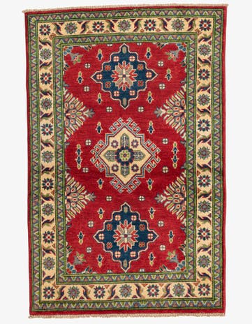 3' 2 x 5' Hand Knotted Kazak Rug