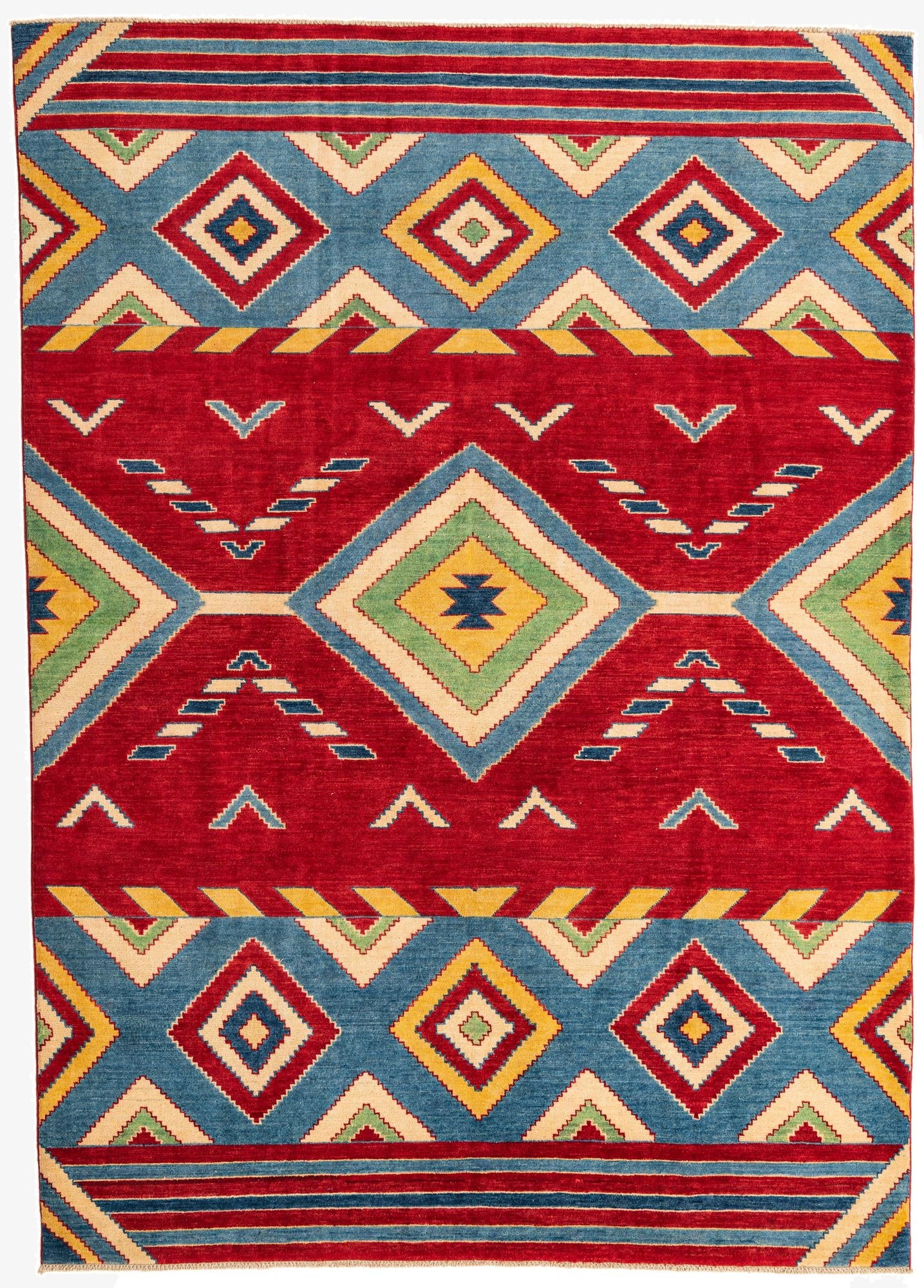 6' 6 x 9' 2  Hand Knotted Kazak Rug