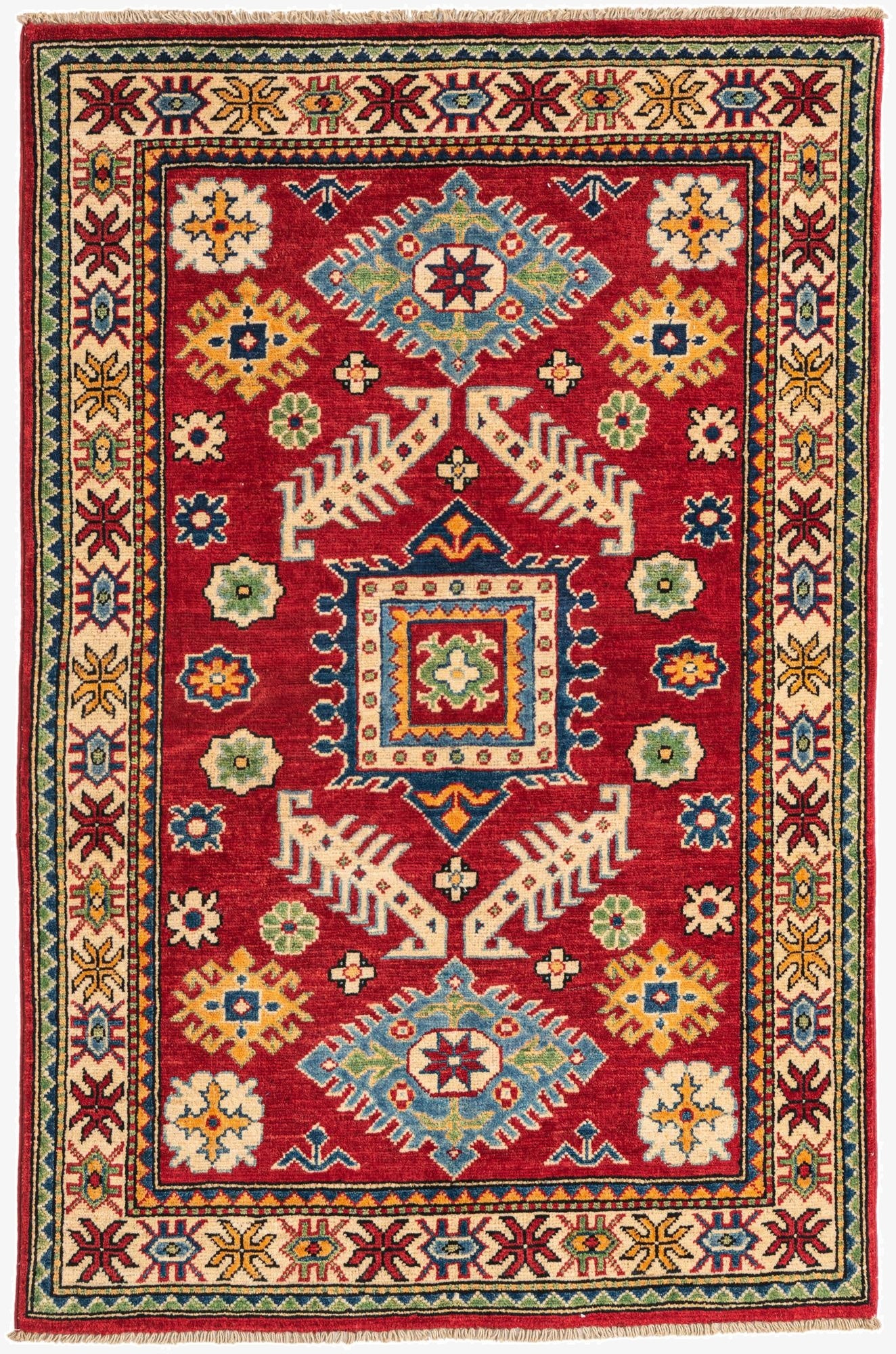 3' 3 x 5'  Hand Knotted Kazak Rug