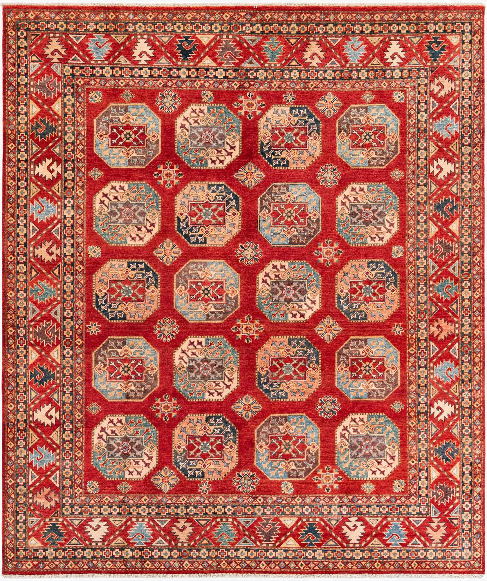 8' 3 x 9' 7  Hand Knotted Kazak Rug