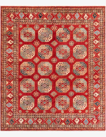 8' 3 x 9' 7 Hand Knotted Kazak Rug