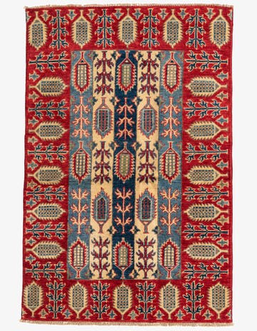 3' 3 x 5' Hand Knotted Kazak Rug