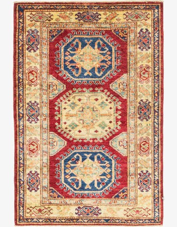 2' 9 x 4' Hand Knotted Kazak Rug