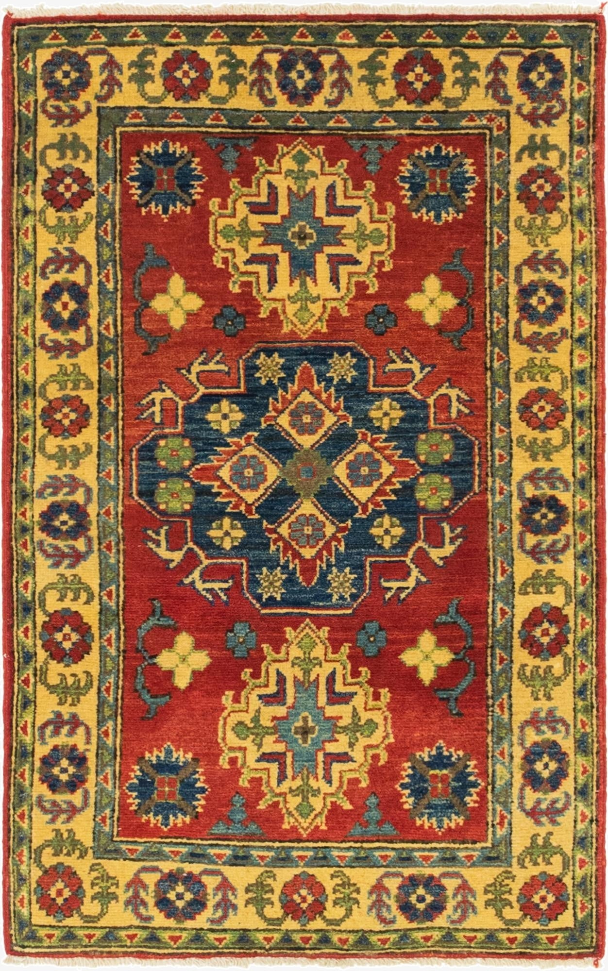 2' 7 x 4' 1  Hand Knotted Kazak Rug