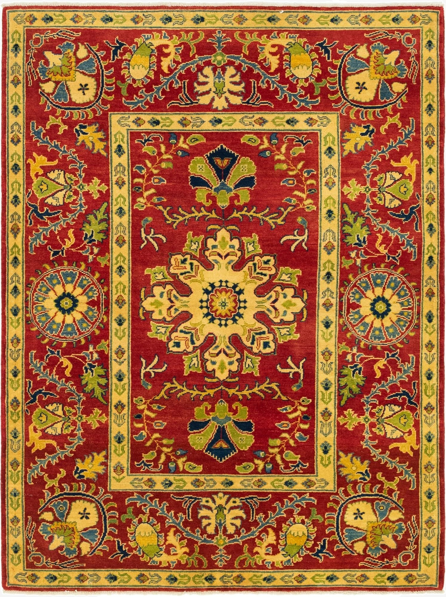 5' 2 x 6' 9  Hand Knotted Kazak Rug