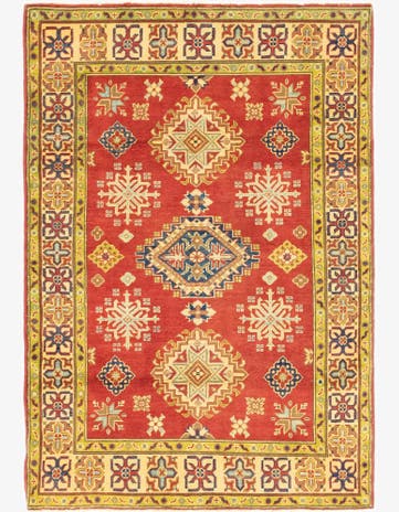 4' 1 x 6' Hand Knotted Kazak Rug