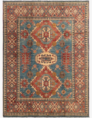 5' 11 x 7' 11 Hand Knotted Kazak Oriental Wool Rug