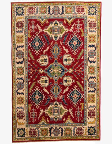 6' x 9' 5 Hand Knotted Kazak Rug
