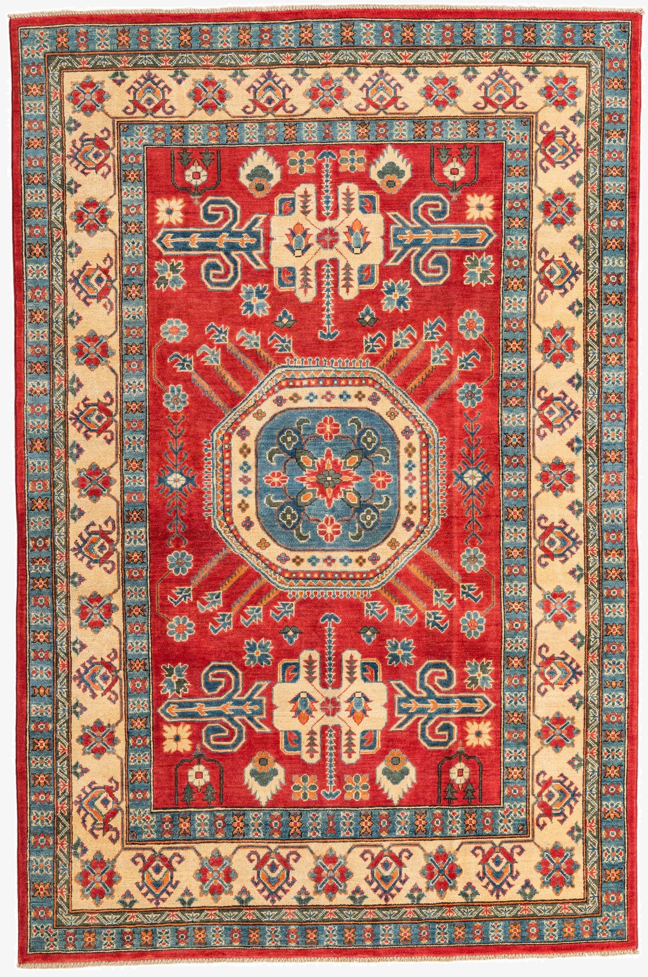 6' x 9' 2  Hand Knotted Kazak Rug