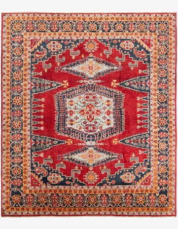 8' 1 x 9' 2 Hand Knotted Kazak Rug