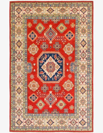 6' 5 x 10' 2 Hand Knotted Kazak Rug
