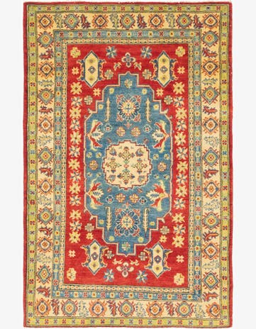 4' 1 x 6' 4 Hand Knotted Kazak Rug