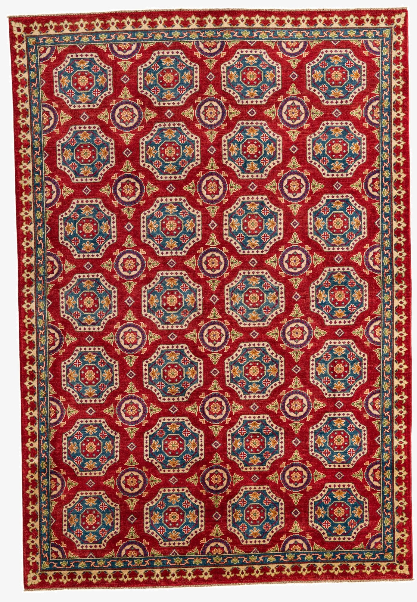 6' 8 x 9' 9  Hand Knotted Kazak Rug