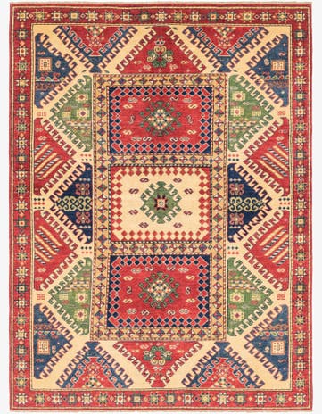 5' 8 x 7' 10 Hand Knotted Kazak Rug