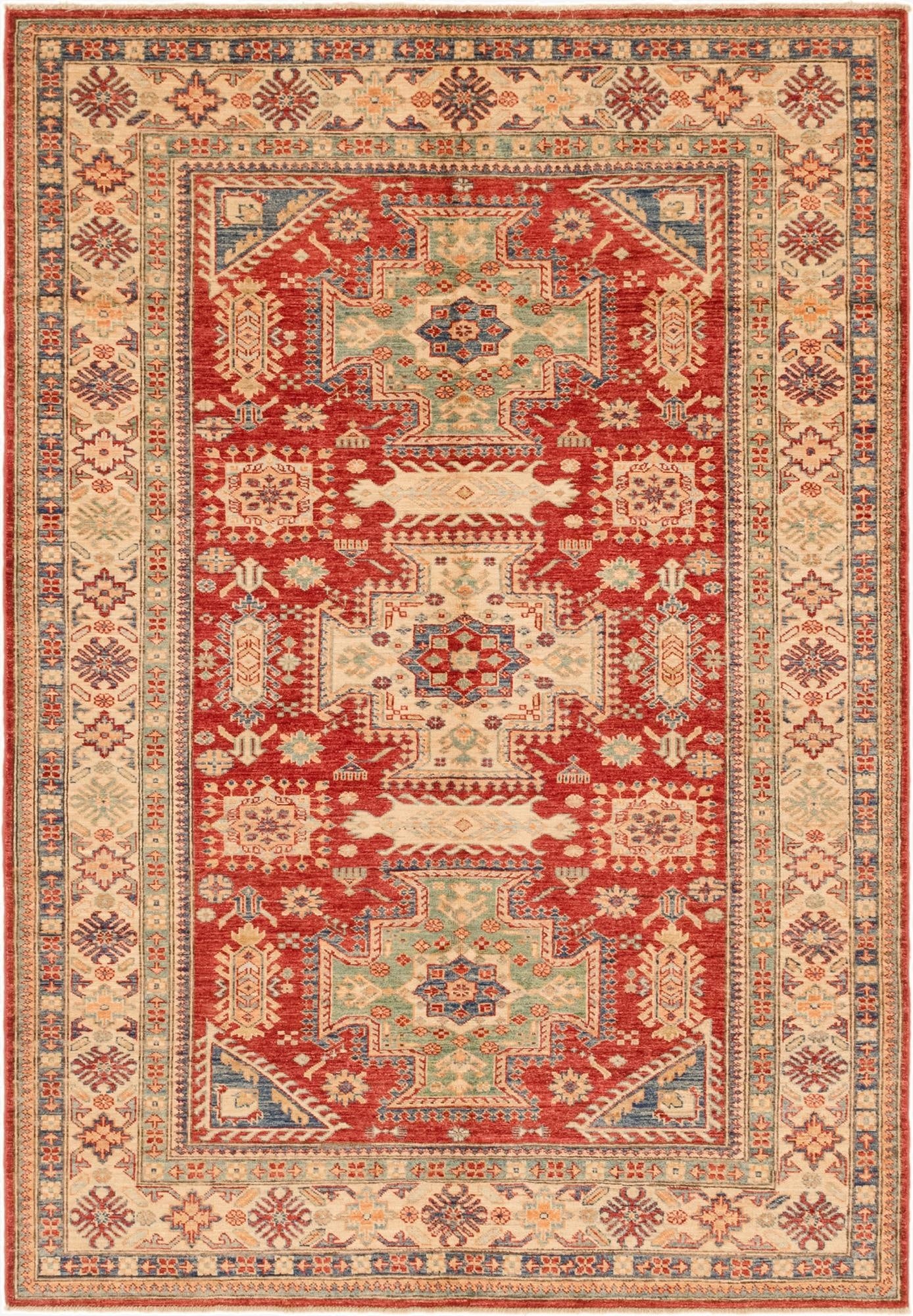 5' 7 x 8'  Hand Knotted Kazak Oriental Rug