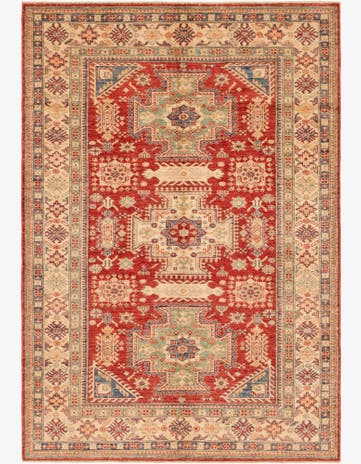 5' 7 x 8' Hand Knotted Kazak Oriental Rug