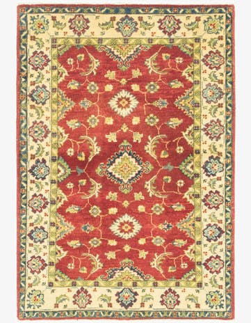3' 2 x 4' 7 Hand Knotted Kazak Rug