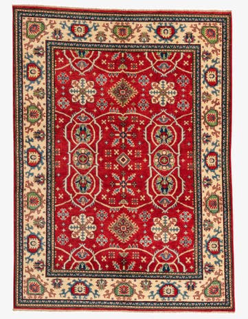 5' 8 x 7' 9 Hand Knotted Kazak Rug