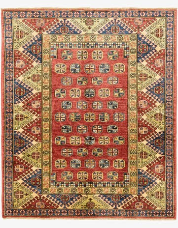 5' x 5' 10 Hand Knotted Kazak Oriental Rug