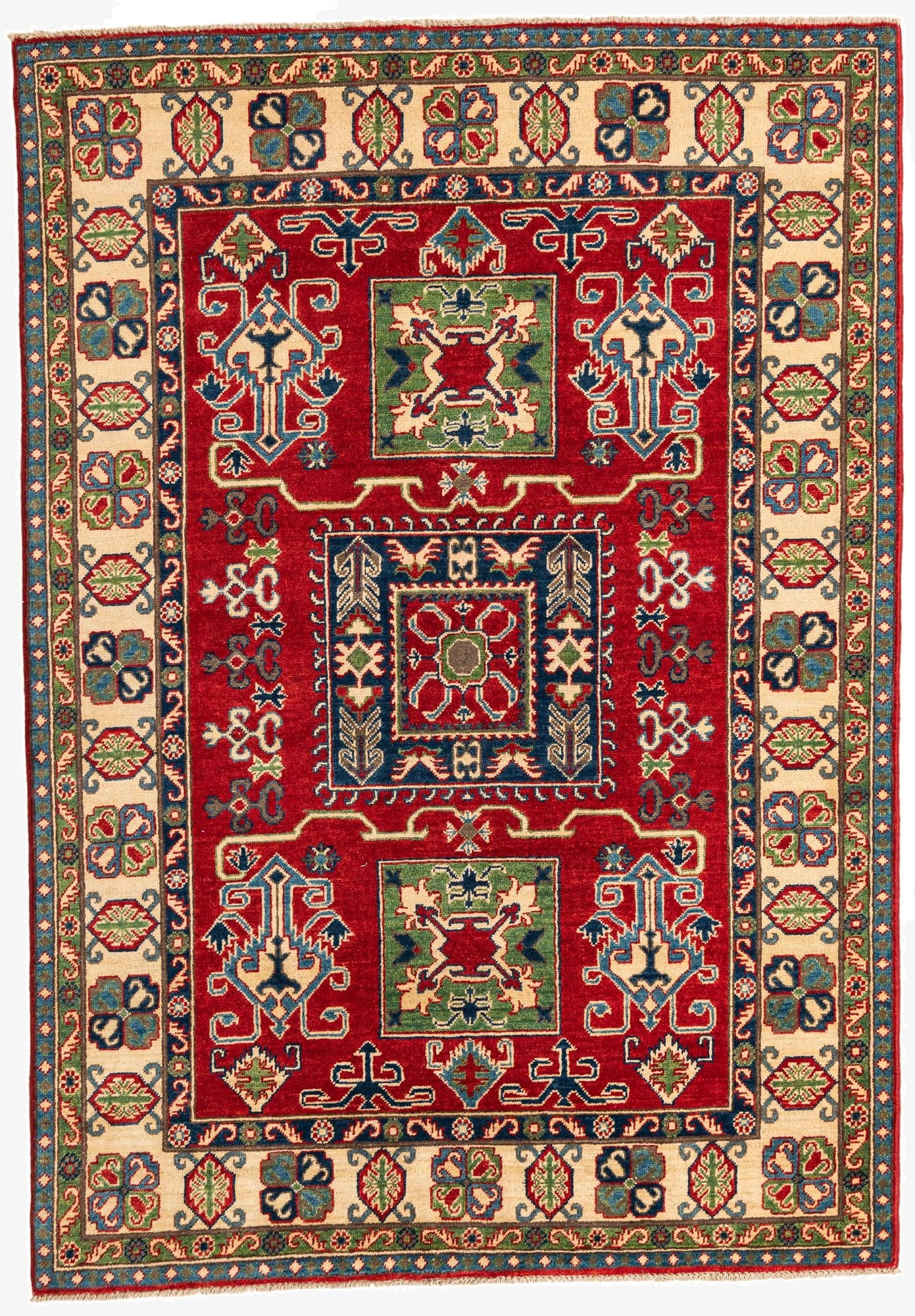 5' x 7'  Hand Knotted Kazak Rug