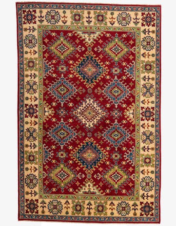 6' 7 x 10' Hand Knotted Kazak Rug