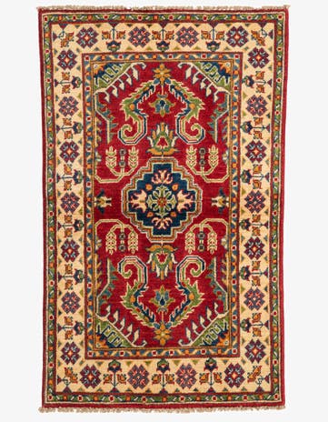 2' 7 x 4' 4 Hand Knotted Kazak Rug