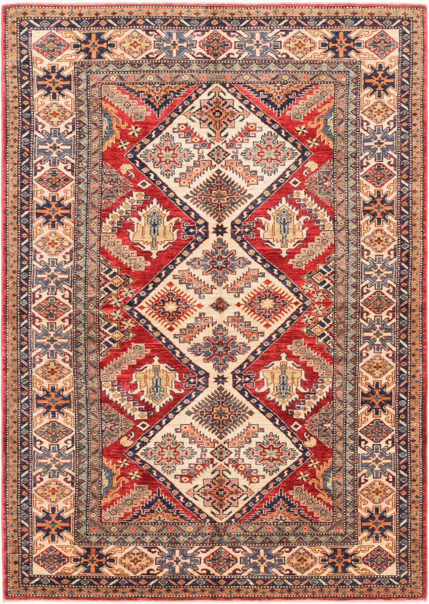 5' 8 x 8' 2  Hand Knotted Kazak Oriental Rug