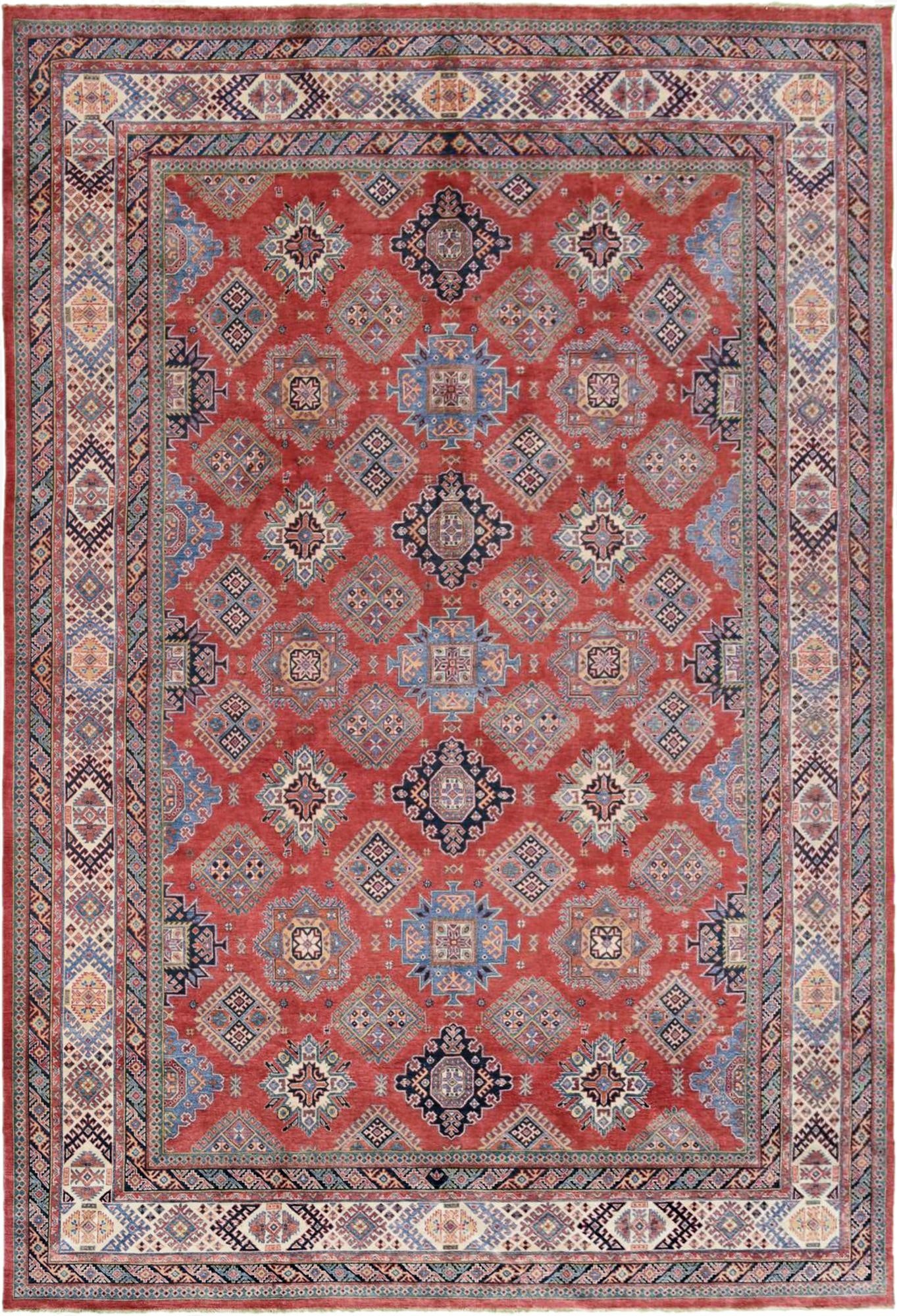 12' 2 x 17' 9  Hand Knotted Kazak Rug