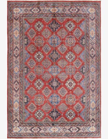 12' 2 x 17' 9 Hand Knotted Kazak Rug