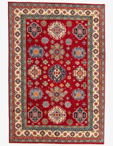 6' 7 x 9' 7 Hand Knotted Kazak Rug