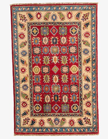 2' 8 x 4' 1 Hand Knotted Kazak Rug