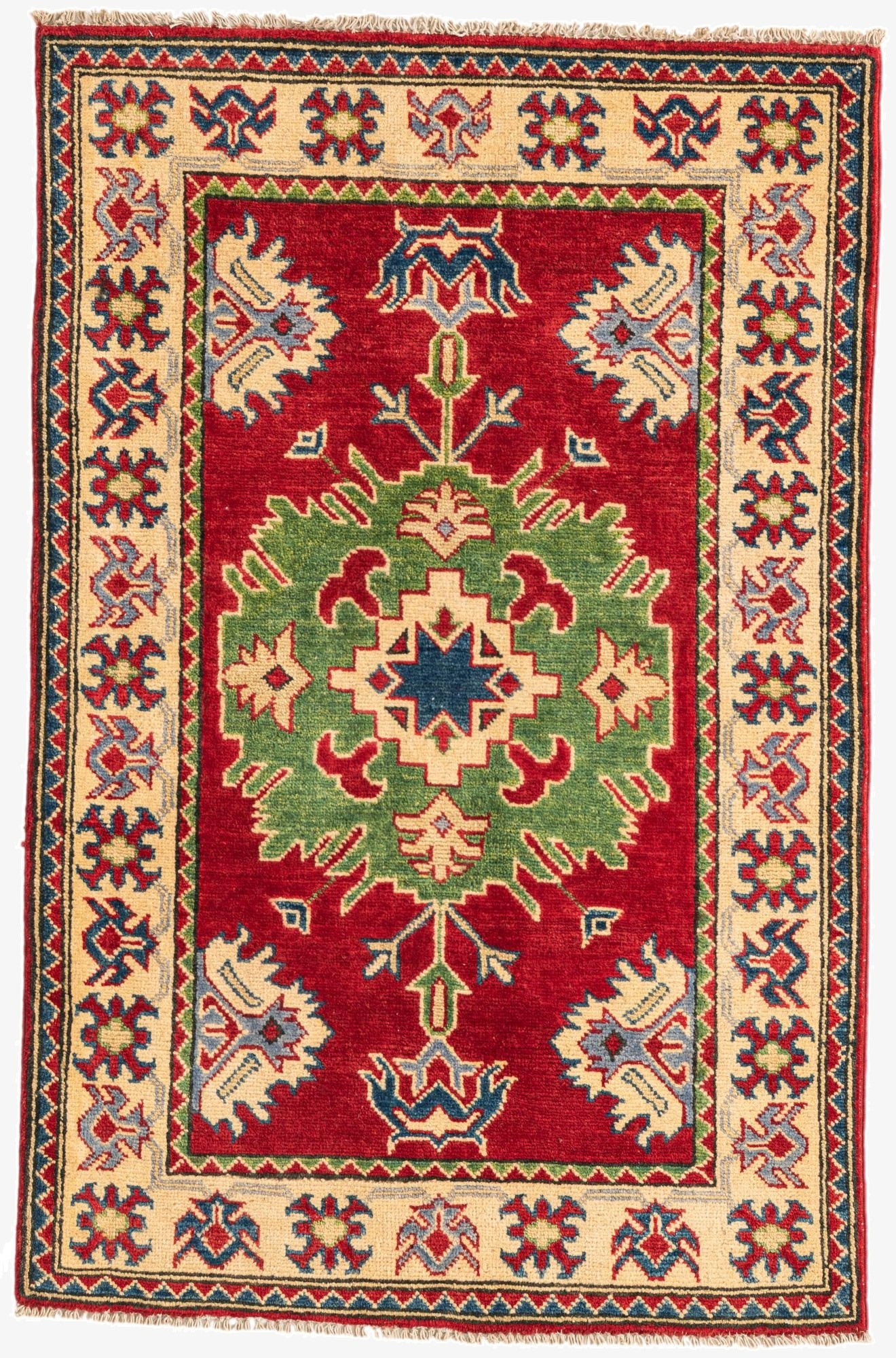 2' 7 x 4' 1  Hand Knotted Kazak Rug