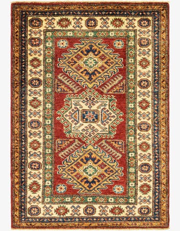 3' x 4' 4 Hand Knotted Kazak Oriental Rug