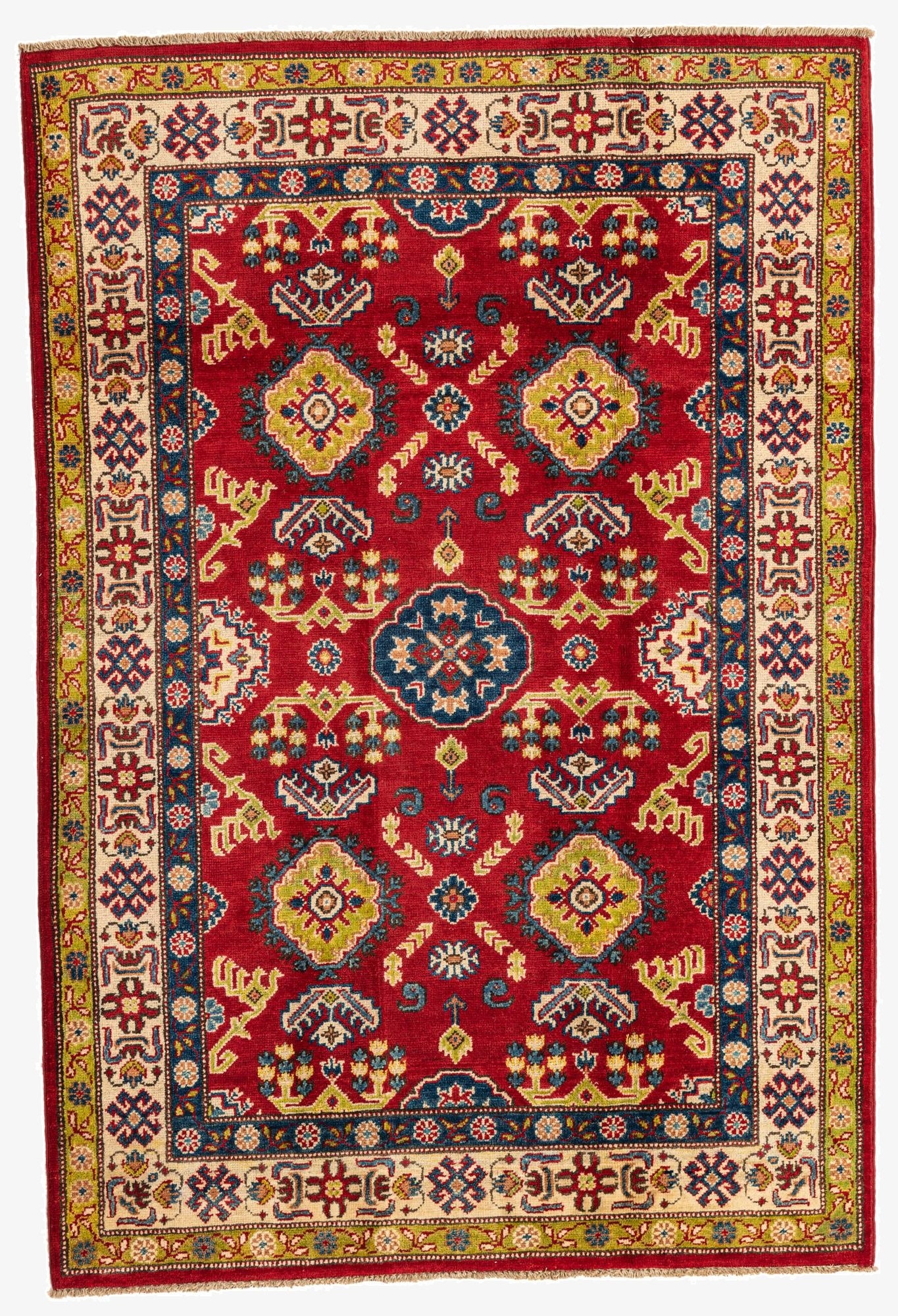 4' x 6'  Hand Knotted Kazak Rug