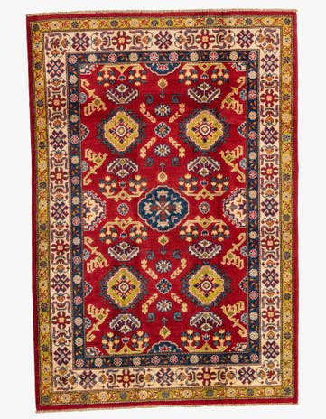 4' x 6' Hand Knotted Kazak Rug