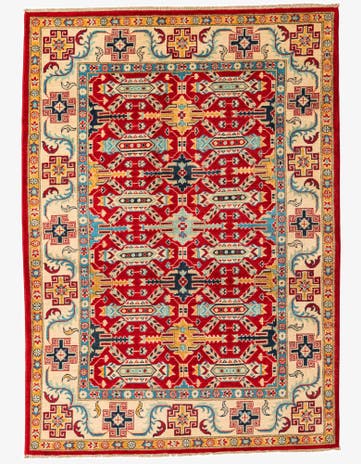 5' x 7' Hand Knotted Kazak Rug